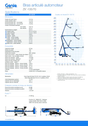 Tekerlekli Mafsall Bomlu Asansörler Genie ZX-135/70