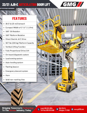 Tekerlekli Mafsall Bomlu Asansörler GMG 32/21 ARJ-E 