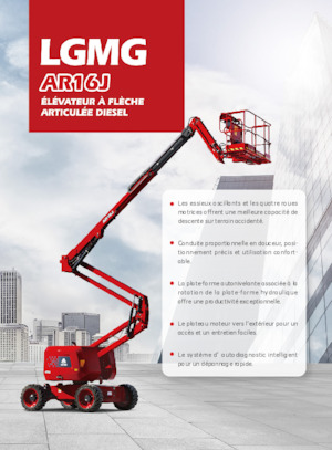 Tekerlekli Mafsall Bomlu Asansörler LGMG  AR16J