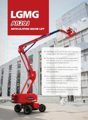 Tekerlekli Mafsall Bomlu Asansörler LGMG  AR20J