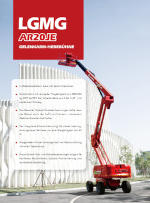 Tekerlekli Mafsall Bomlu Asansörler LGMG  AR20JE