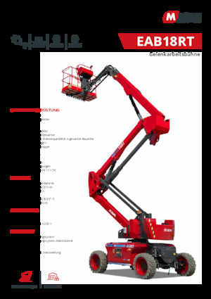 Wheeled Articulating Boom Lifts MAGNI EAB18RT