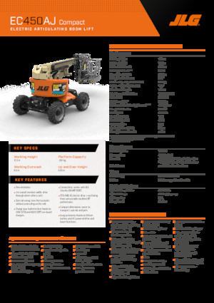 Wheeled Articulating Boom Lifts JLG EC450AJ Compact