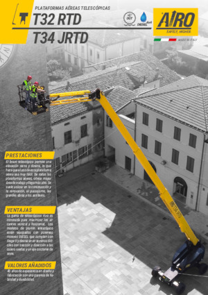 Wheeled Articulating Boom Lifts AIRO T32 RTD