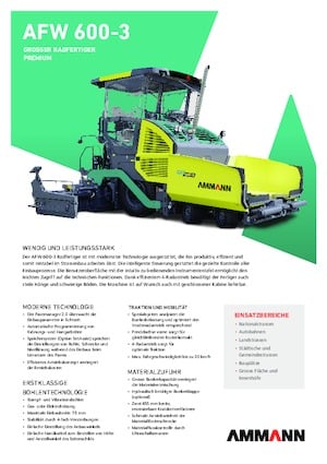 Wheeled Asphalt Pavers Ammann AFW 600-3