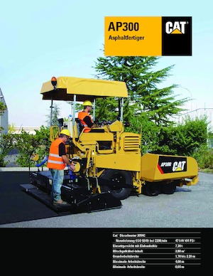 Wheeled Asphalt Pavers Caterpillar AP300F