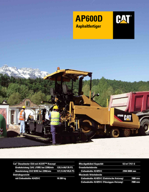 Wheeled Asphalt Pavers Caterpillar AP600D
