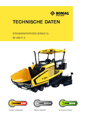 Wheeled Asphalt Pavers Bomag BF 600 P-3 S 600