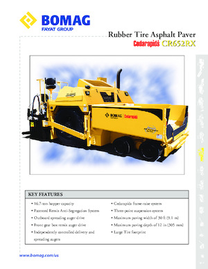 Wheeled Asphalt Pavers Bomag CR 652 RX