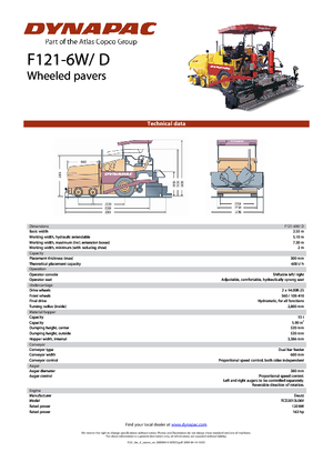 Tekerlekli asfalt parkeleri Dynapac F 121-6 W/D