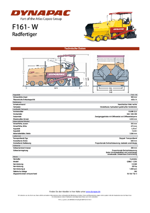 Tekerlekli asfalt parkeleri Dynapac F 161 W