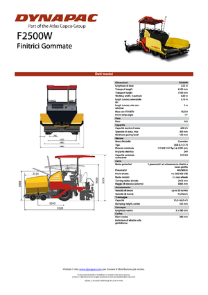 Wheeled Asphalt Pavers Dynapac F 2500 W