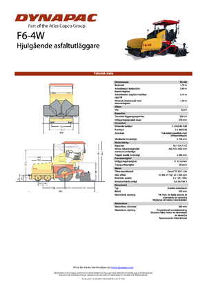 Tekerlekli asfalt parkeleri Dynapac F 6-4 W