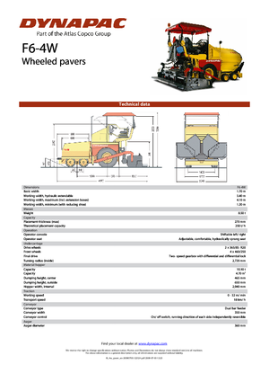 Tekerlekli asfalt parkeleri Dynapac F 6-4 W