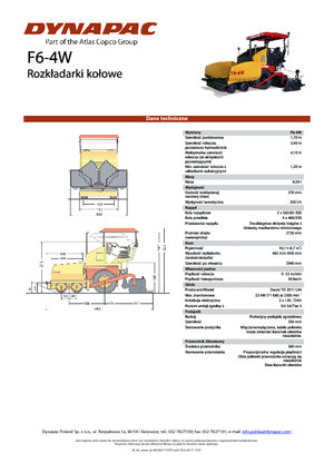 Wheeled Asphalt Pavers Dynapac F 6-4 W