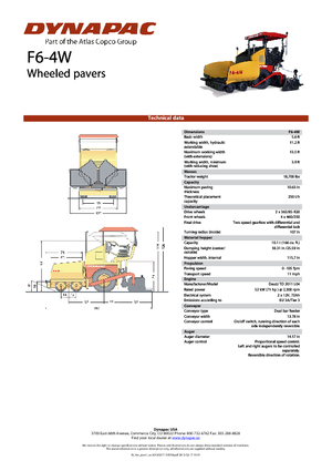 Tekerlekli asfalt parkeleri Dynapac F 6-4 W