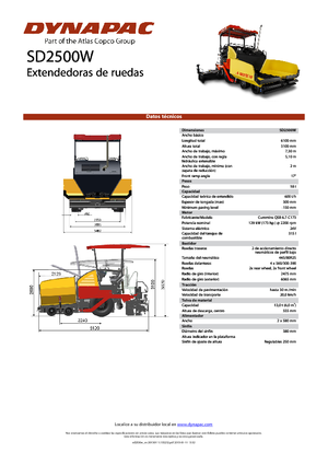 Wheeled Asphalt Pavers Dynapac SD 2500 W