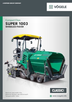 Wheeled Asphalt Pavers Vögele Super 1003