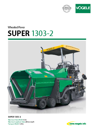 Wheeled Asphalt Pavers Vögele Super 1303-2
