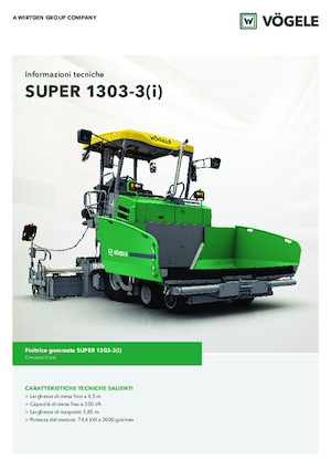 Wheeled Asphalt Pavers Vögele Super 1303-3i