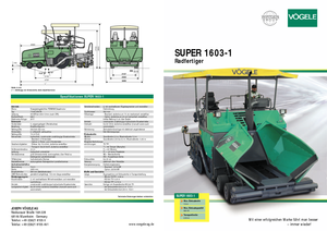 Tekerlekli asfalt parkeleri Vögele Super 1603-1