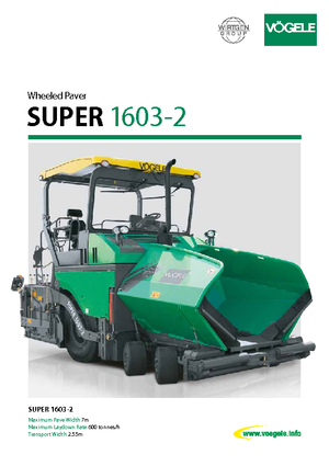 Tekerlekli asfalt parkeleri Vögele Super 1603-2