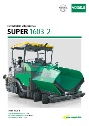 Wheeled Asphalt Pavers Vögele Super 1603-2
