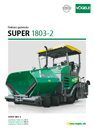 Wheeled Asphalt Pavers Vögele Super 1803-2