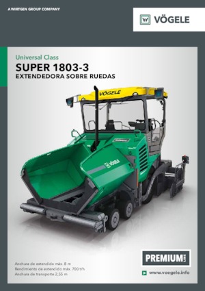 Wheeled Asphalt Pavers Vögele Super 1803-3