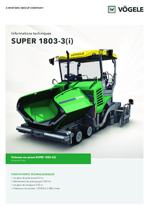 Wheeled Asphalt Pavers Vögele Super 1803-3i