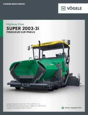 Wheeled Asphalt Pavers Vögele Super 2003-3i