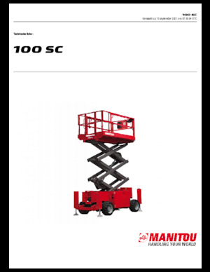 Wheeled scissor lifts Manitou 100 SC