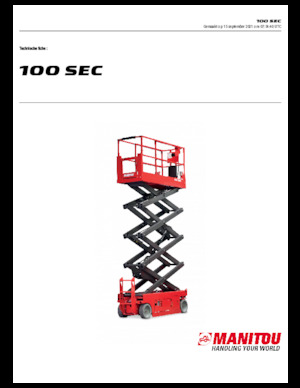 Wheeled scissor lifts Manitou 100 SEC
