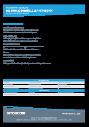 Wheeled scissor lifts Sinoboom 1018RH 