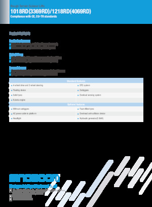 Tekerlekli makas asansörleri Sinoboom 1018RD