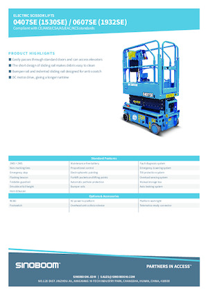 Wheeled scissor lifts Sinoboom 1530SE