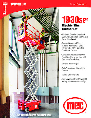Tekerlekli makas asansörleri MEC 1930SEAC Slim