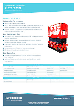 Tekerlekli makas asansörleri Sinoboom 2132E