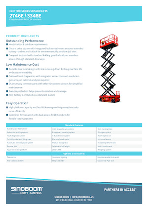 Tekerlekli makas asansörleri Sinoboom 3346E