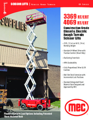 Tekerlekli makas asansörleri MEC 3369RT