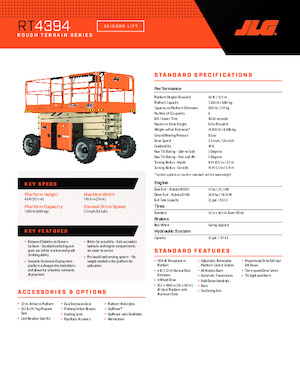Wheeled scissor lifts JLG 4394RT