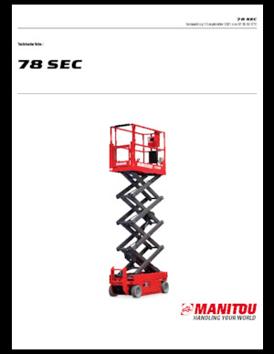 Tekerlekli makas asansörleri Manitou 78 SEC