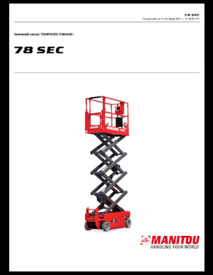 Tekerlekli makas asansörleri Manitou 78 SEC
