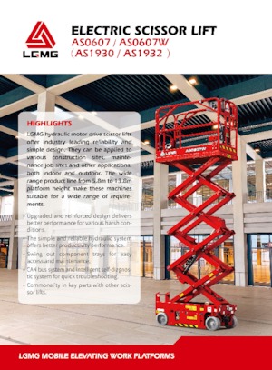 Tekerlekli makas asansörleri LGMG  AS0607 