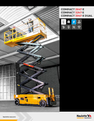 Tekerlekli makas asansörleri Haulotte COMPACT 3947 E Dual
