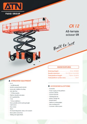 Wheeled scissor lifts ATN CX 12