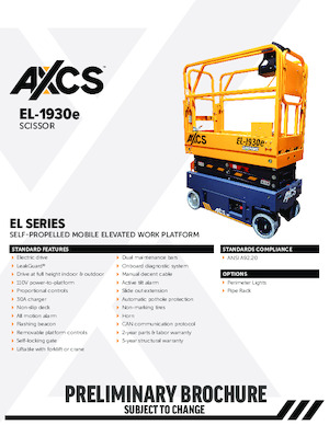 Wheeled scissor lifts AXCS EL-1930e