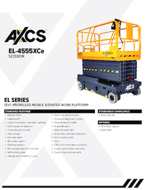 Tekerlekli makas asansörleri AXCS EL-4555XCe