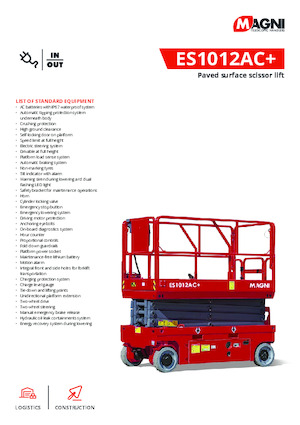 Tekerlekli makas asansörleri MAGNI ES1012AC+
