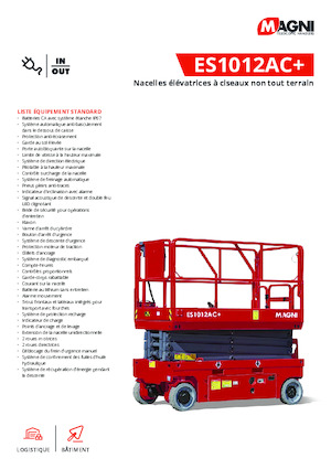 Tekerlekli makas asansörleri MAGNI ES1012AC+